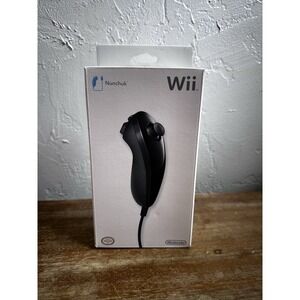 NEW Official Nintendo Wii Black Nunchuk 2009 OEM NIB